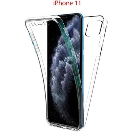Coque 360 Grader - LittleMonkey - iPhone 11 - Helskydd - Stötskydd - Transparent