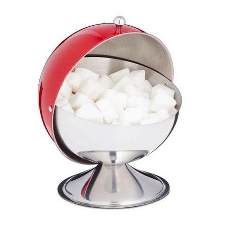 Sockerskål i rostfritt stål