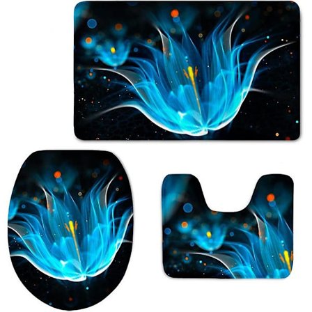 Vintage badrumsmatta set fjäril paisley design badrumsmatta kontur med lock Heilwiy gåva