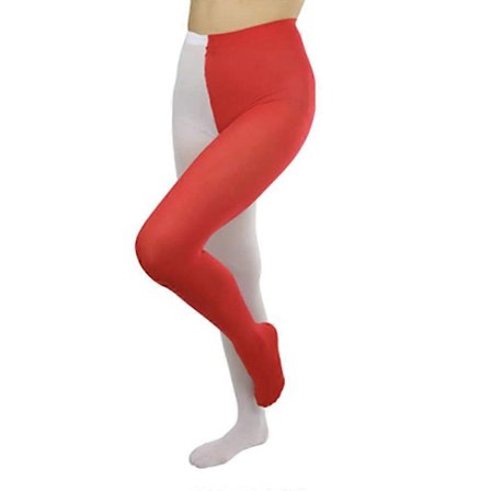 Tvåfärgade Tights Dam Opaque Tights Fotade Leggings Jul Cosplay Kostym