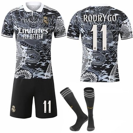 Fotbollströja fotbolls kläder 25-26 Real Madrid Black and White