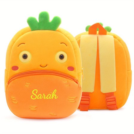 Brugerdefineret Broderet Tegneserie Frugt Rygsæk, Farverig Letvægts Rygsæk med Lynlåslukning og Sidelommer, Perfekt til Rejser, Afslappet Out[D]