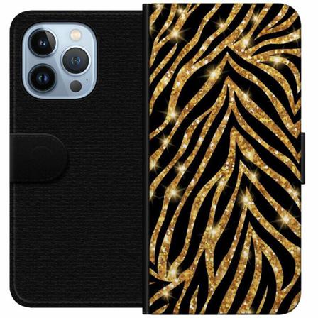 Apple Iphone 14 Pro Plånboksfodral Gold & Glitter