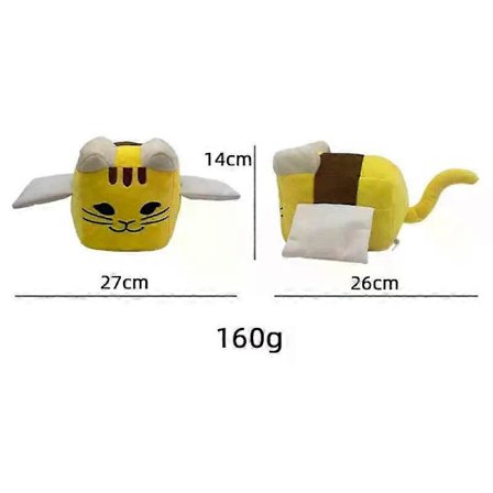 Nytt spill Bee Swarm Simulator Plysjdukke Leker Anime Stor Katt Kjæledyr Figur Myk Utstoppet Dyr Bie Plysjleketøy Barn Gave Romdekor[D]