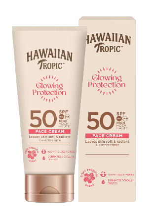 Hawaiian Tropic Glowing Protection Face Cream SPF50 Solskydd & solvård Unisex 50 ML