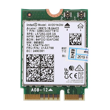 Kompatibel Intel Wi-fi 6 Ax201 Bluetooth 5.0 Dobbelbånd 2.4g/5g Trådløs