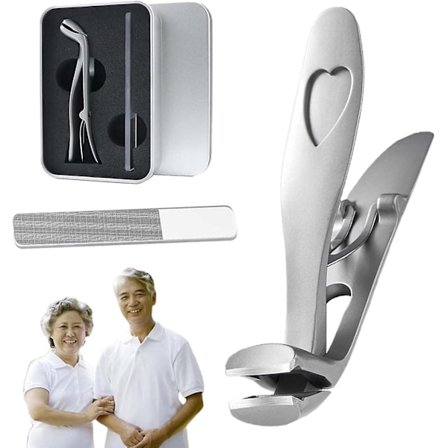 Negleklippere, Negleklippere til Seniorer, Ergonomiske Negleklippere Store til Seniorer, Negleklippere Neglefil Sæt til Tykke Negle