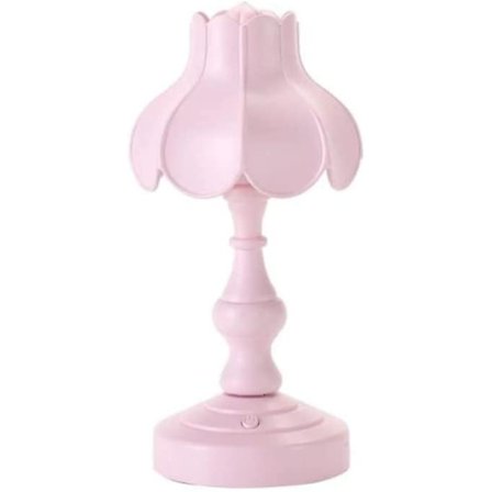 Ghyt Mini Nattlampa Sovrum Sängbord Led Ögonlampa Nostalgisk Retro Stil Laddningsbar Sovsal Bordslampa Inomhus Dekorationsljus (rosa)