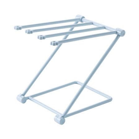 Bordplade Opvaskeklud Tørrestativ 4 Arme Sammenklappelig Vertikal Håndklædestativ Opvaskklud Opbevaringsholder til Køkken Lyseblå