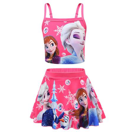 Frozen Elsa Anna 2st Bikini Set Girls Baddräkt Badkläder