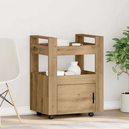 Köksvagn artisan ek 60 x 45 x 80 cm Konstruerat trä