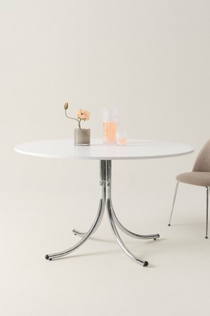 Jotex - Spisebord Diameter 130 Cm Hvit unico/hvit hvit - CHIPLEY - Kjøp Spisebord hos Jotex