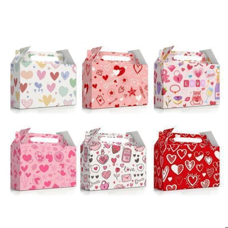Presentlåda till alla hjärtans dag, Innehållande godis i pappersask, Passar till alla hjärtans dag 24st