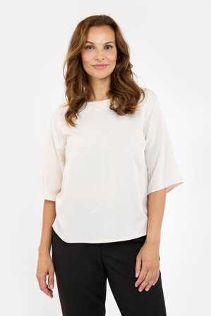 B. COPENHAGEN - 3/4 Ærmet T-shirt - Råhvid - Similisten