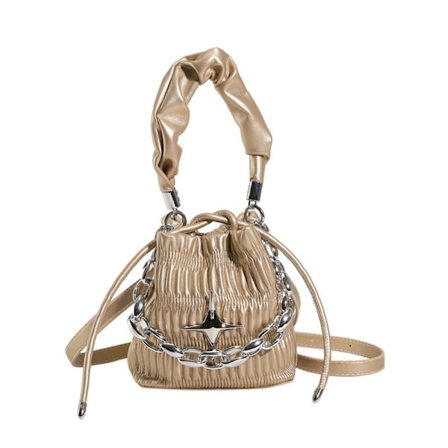 Bucket Bags Plisseret taske GULD