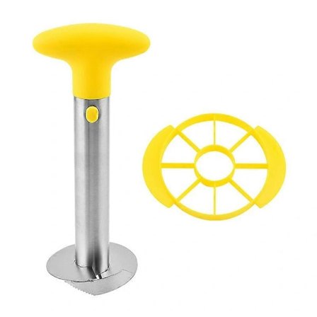 Ananas Skreller og Kjernefjerner Skiver Kutter Rustfritt Stål Enkelt Kjøkken Fruktverktøy