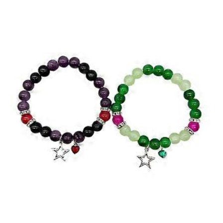 Star Guitar Y2k Cool Girl Akryl Pärlor Gitarr Femuddig Stjärna Staplade Armband Par Ins Nisch Pentagram Armband (A)