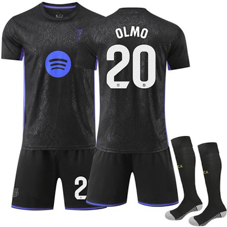 25-26 Barcelona Black Mamba Special Edition Fotbollströja Kit No.20 Olmo