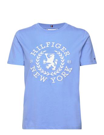 Reg Crest C-Nk Tee Ss Blue Tommy Hilfiger