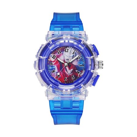 Tecknade Barn Spiderman Klocka LED Ljus Barnklockor För Pojkar Flickor Studenter Analog Klocka Z9O9