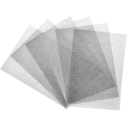 6 stk A4 rustfritt stål vevd netting gnagerbestandig nettingark 1 mm hull ideelt for luftventiler - A4 (210 x 300 mm)