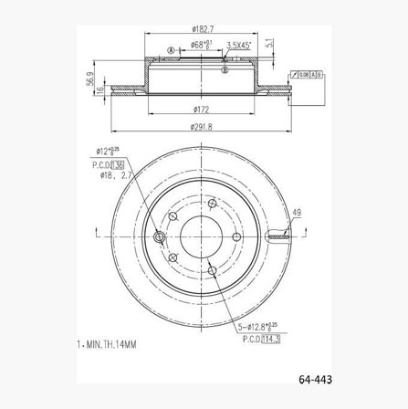 Bromsskiva - Biltema