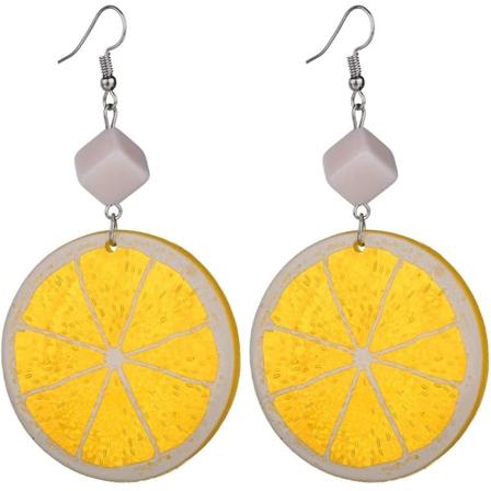 Heyone Akryl Citron Örhängen Frukt Charm Dangle Örhängen för Flickor