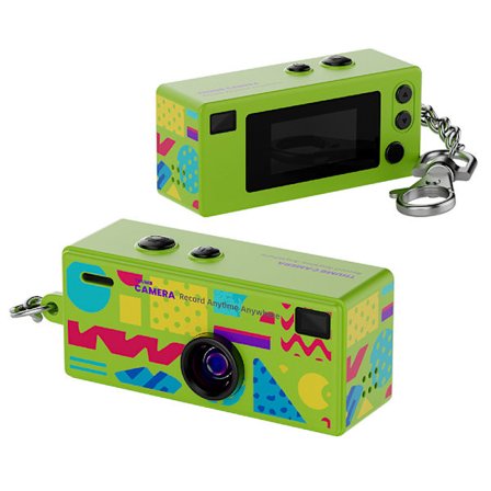 0,96-tommers TFT-skærm 2-megapixel tommelfingerkamera med nøglering, 1080P HD mini videooptager, en fantastisk fødselsdagsgave til børn.