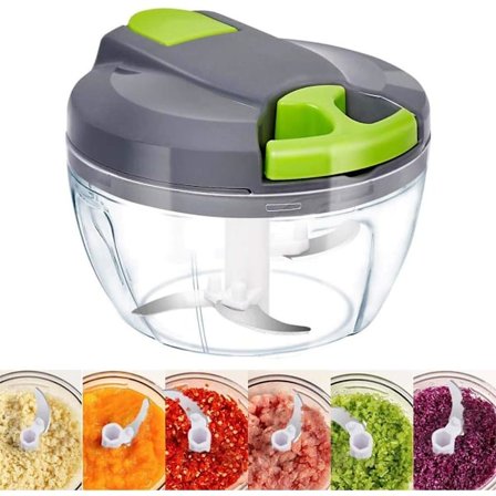 Løghakker, Mini Foodhakker, 3 Blade Manuel Foodprocessor
