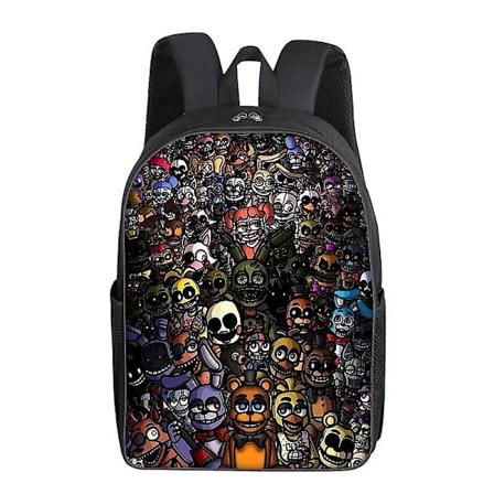 Five Nights At Freddy Skole Ryggsekk 3D Print Fnaf Skoleveske Tegneserie Mote Ryggsekker Laptop Vesker Studentveske Skoleveske Gave[HK] 6- Perfekt 6 6
