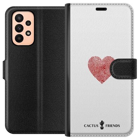 Yhteensopiva Lompakkokotelo Samsung Samsung Galaxy A23 Cactus and Friends - Fingerprint Love