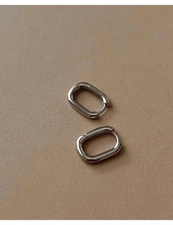 LUV AJ The Chain Link Huggies - Silver - ONE SIZE