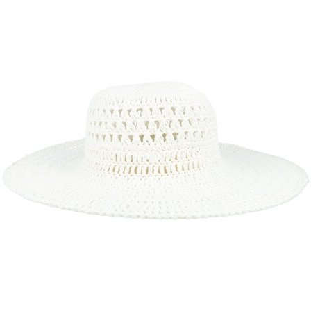 Seeberger - White - sunhat - Hat - Paperstraw Floppy White Sunhat - Hatstore