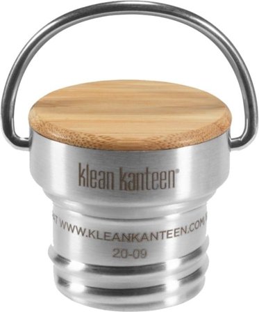 Klean Kanteen Bamboo Loop Cap juomapullon korkki, teräs (Classic-malleihin)
