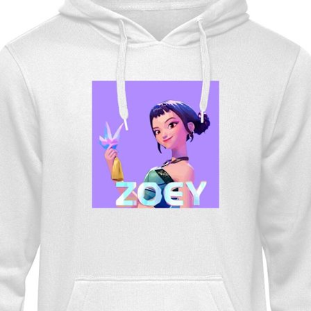 Barnehettegenser Kpop Demon Hunters Zoey Karakter Magisk Krystall Våpen Mystic Glow