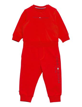 Baby Essential Set Sets Sweatsuits Röd Tommy Hilfiger