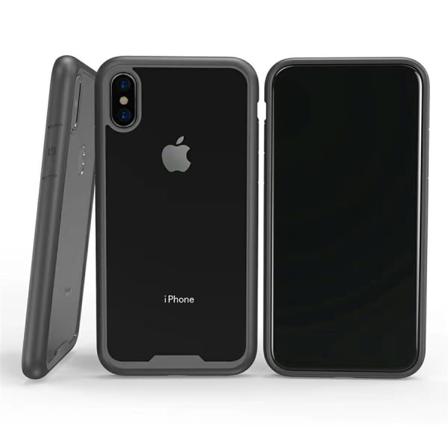 2-pack Ultra Clear Mobilskal Till Iphone X- Svart Gräns Transparent