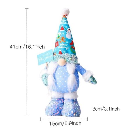 Uttrekkbar jul blå nissen dukker jul gutter jenter alver dukke pynt jul dekor