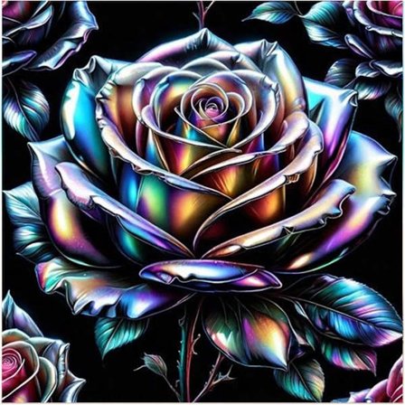 Kukka-timanttimaalaussarjat aikuisille, täyspora hohtava ruusu timanttipisteillä maalauksia aloittelijoille, pyöreä tee-se-itse maali timanteilla 