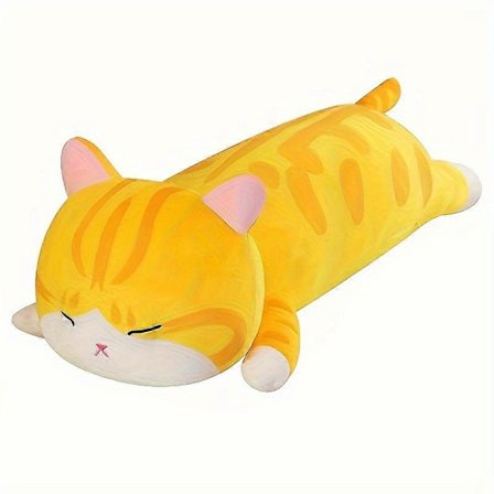 Fantasy Cat Plysjleketøy Søt Tegneserie Lang Pute Kontorlurpute Midjestøtte