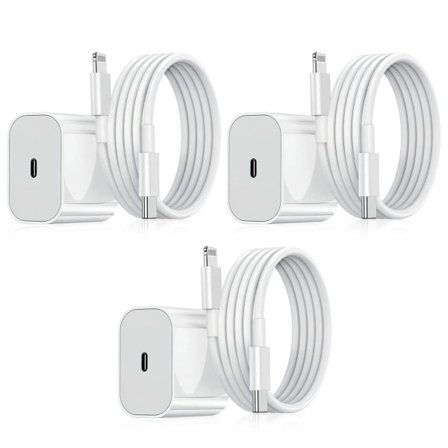 2-pack - Laddare för iPhone - Snabbladdare - Adapter + Kabel 20W Vit 3-Pack iPhone