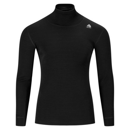 Aclima FleeceWool V2 Polo w/ zip M's Jet Black - M