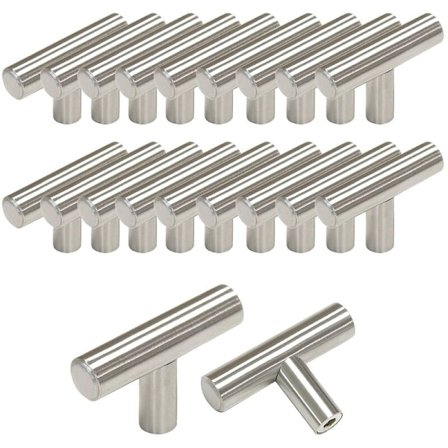 20 x Ø12 mm Skuffeskuffer Lengde 50mm T- Bar Stick Håndtak Kjøkken