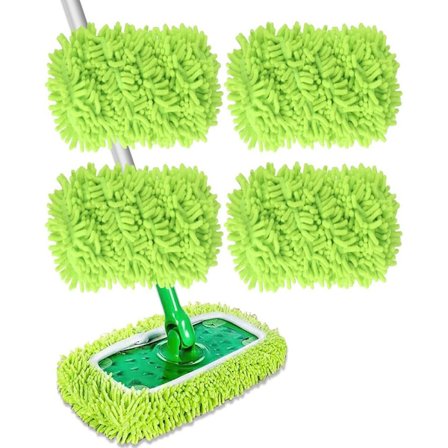 Stycken Mikrofibermoppekluter for Swiffer Sweeper Mopp Refill Dampmopp, Våtservietter Trekk Gjenbrukbare Vaskbare Moppeputer for Flisgulv