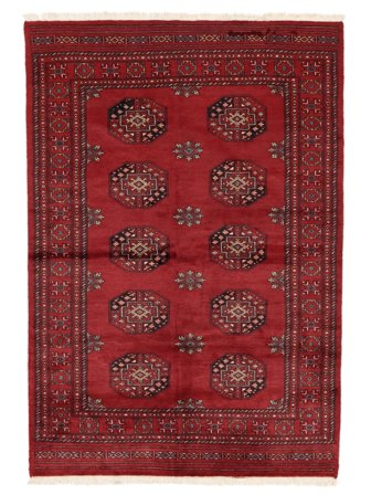 Tapete Oriental Paquistão Bucara 3Ply 141X202 Vermelho Escuro/Preto (Lã, )