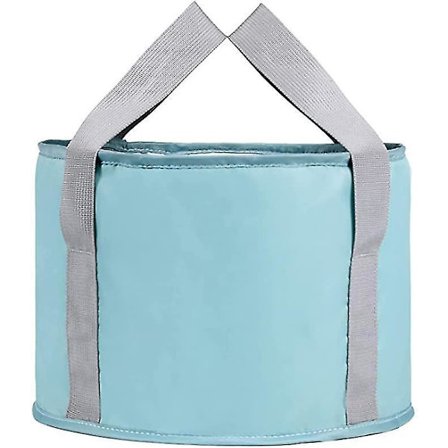 Hopfällbar Hink för Fotbad med Förvaringsväska, Bärbar Resefotbadkar, Inbyggt Aluminiumfolieisoleringslager, Tvätta Ansikte, Fötter, En