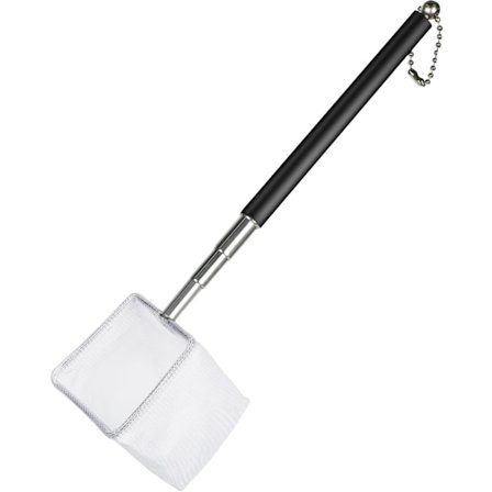 Akvarium Rekenett 5cm Lite Fiskenett med Uttrekkbart Rustfritt Stålhåndtak Firkantet Nettmaske for Akvarier og Små Dammer