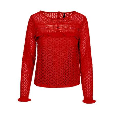 Pepe Jeans, Shirt Rood, Dames, Maat:L