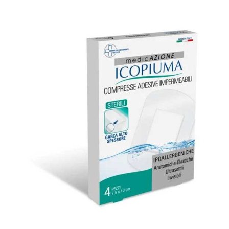 Icopiuma Medicazione Postoperatoria Garza Compressa 10x7,5cm 4