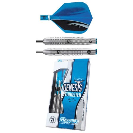 Harrows Genesis Tungsten Darts Set 23g Blå/Silver